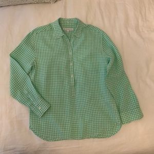 Southern Tide Gingham Linen top